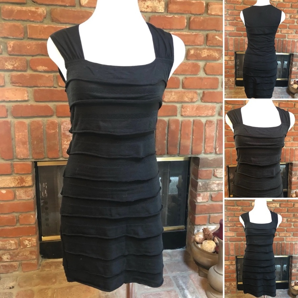 MAX STUDIO Black Ruffle Mini Dress - Picture 4 of 16